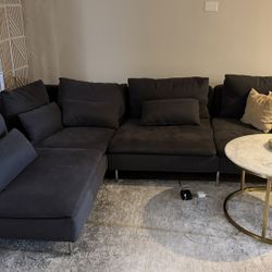 IKEA Modular Sectional Sofa Couch Sectional Grey 