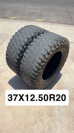 (2)37x12.50R20LT BFGoodrich Mud Terrain KM3
