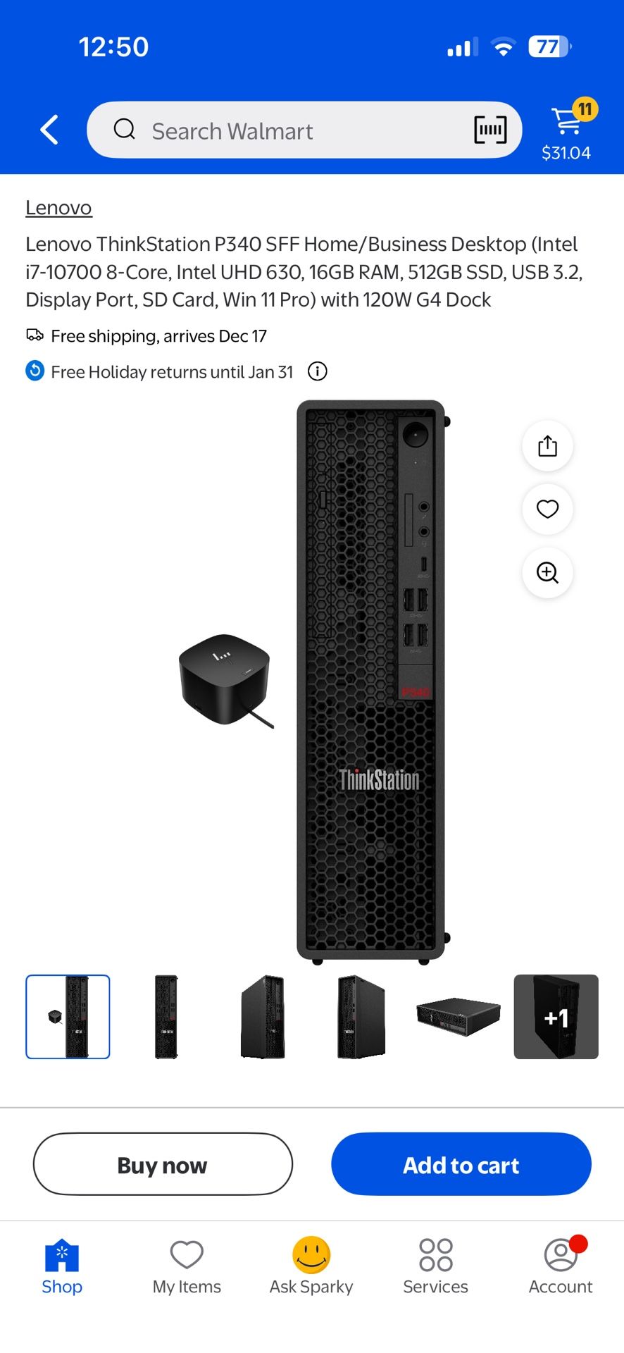 Lenovo ThinkStation P340 SFF Home/Business Desktop
