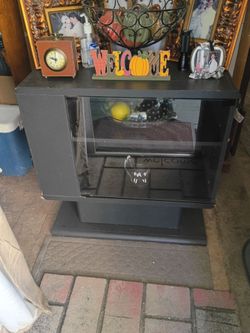 Black TV stand