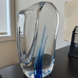 Vintage F M Ronneby Art Glass Vase