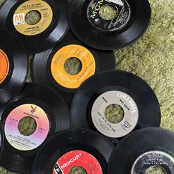 Vintage 45 RPM vinyl records