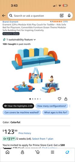Brand New Modular Play Couch