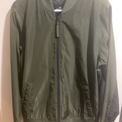 Army Green Mens Slim Bomber Jacket 
