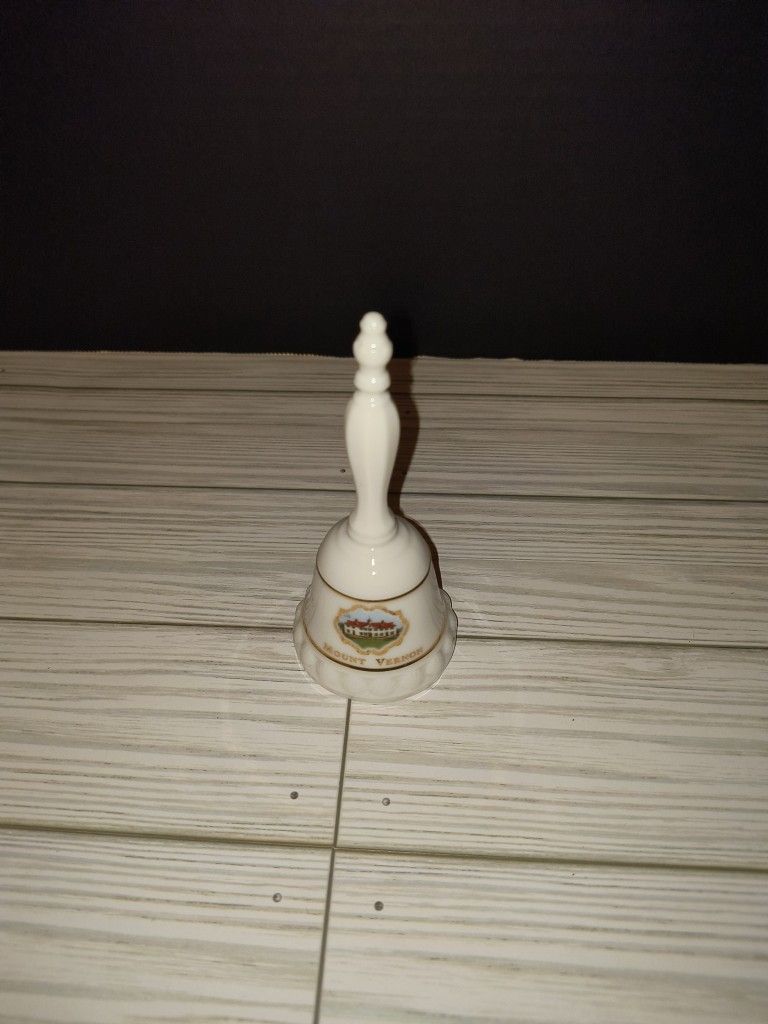 Ceramic Collectible Bell Mount Vernon Souvenir Bell