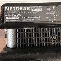 Netgear C3000 WiFi Cable Modem Router