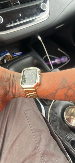 Apple Watch for sale, gold plated titanium band