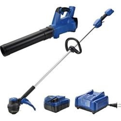 Kobalt 24-volt Cordless Battery String Trimmer and Leaf Blower and 4 Ah (Battery Included) (Charger