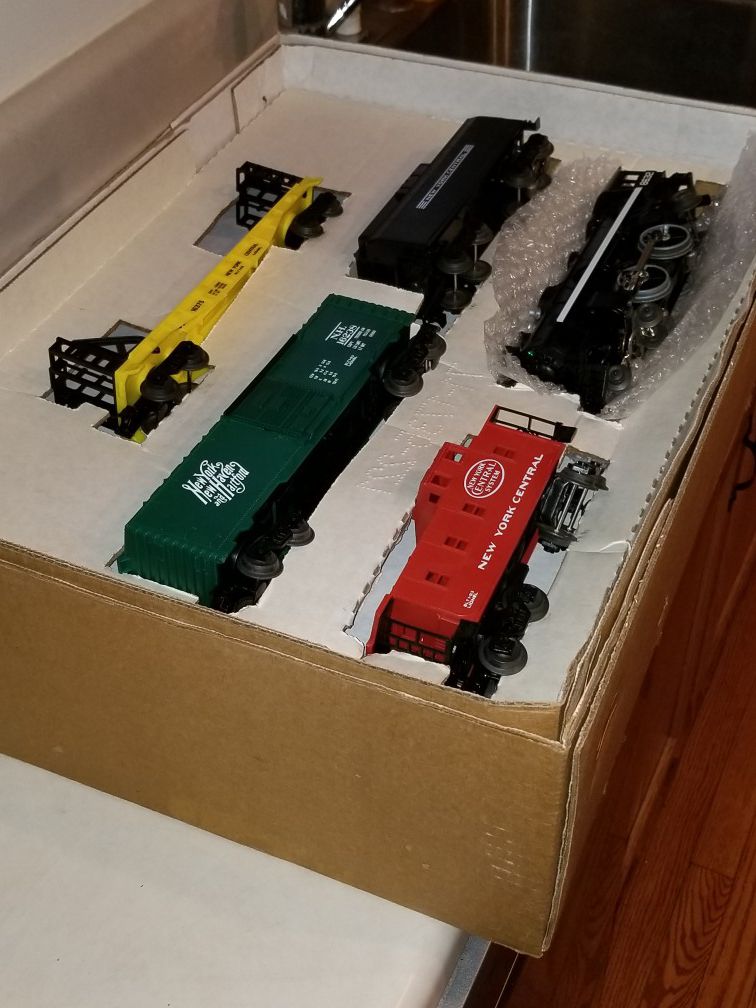 Train sets still in the box