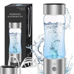 Brand new, Portable Hydrogen Water Bottle Generator Glass Electrolysis Water Maker