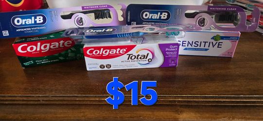 Oral-B Toothbrushes & Colgate Toothpaste Bundle