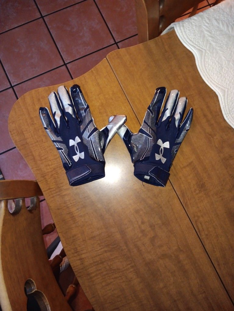 Under Armor Gloves Navy Blue/Silver