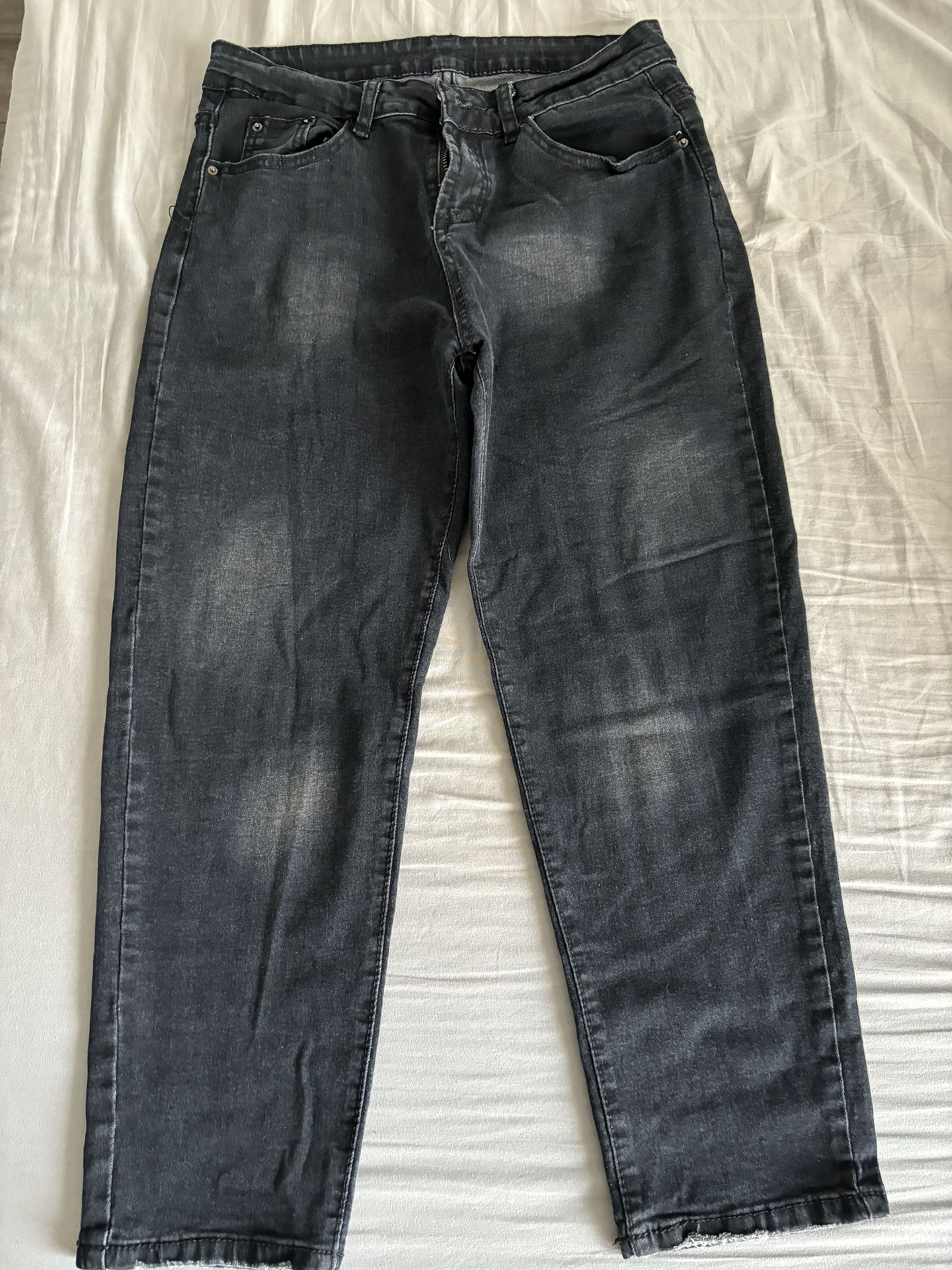 Unisex Pants Jeans Trousers, Length 34 inches, Great Faded Style Work, Size Large