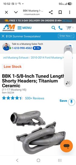 Bbk shorty headers