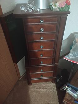 Wood Jewelry Armoire