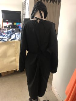 Fabric reusable medical gown and cap