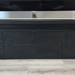 TV Stand with Power Outlet & LED Lights, Modern Entertainment Center for 32/43/50/55/65 Inchs TVs