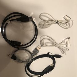 2 Original iPhone 4-5 Cables + 3 USB Cables 