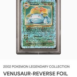 2002 POKEMON LEGENDARY COLLECTION REVERSE HOLO VENUSAUR #18 PS