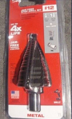 Milwaukee #12 Metal-Cutting Step Bit NEW