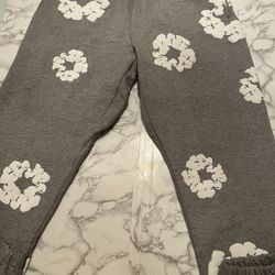 Grey Denim Tear Sweats