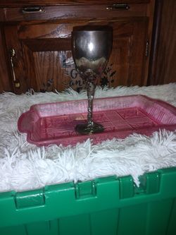 Vintage Godinger Silver Wine Goblet For Sale.
