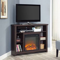 Corner fireplace tv stand
