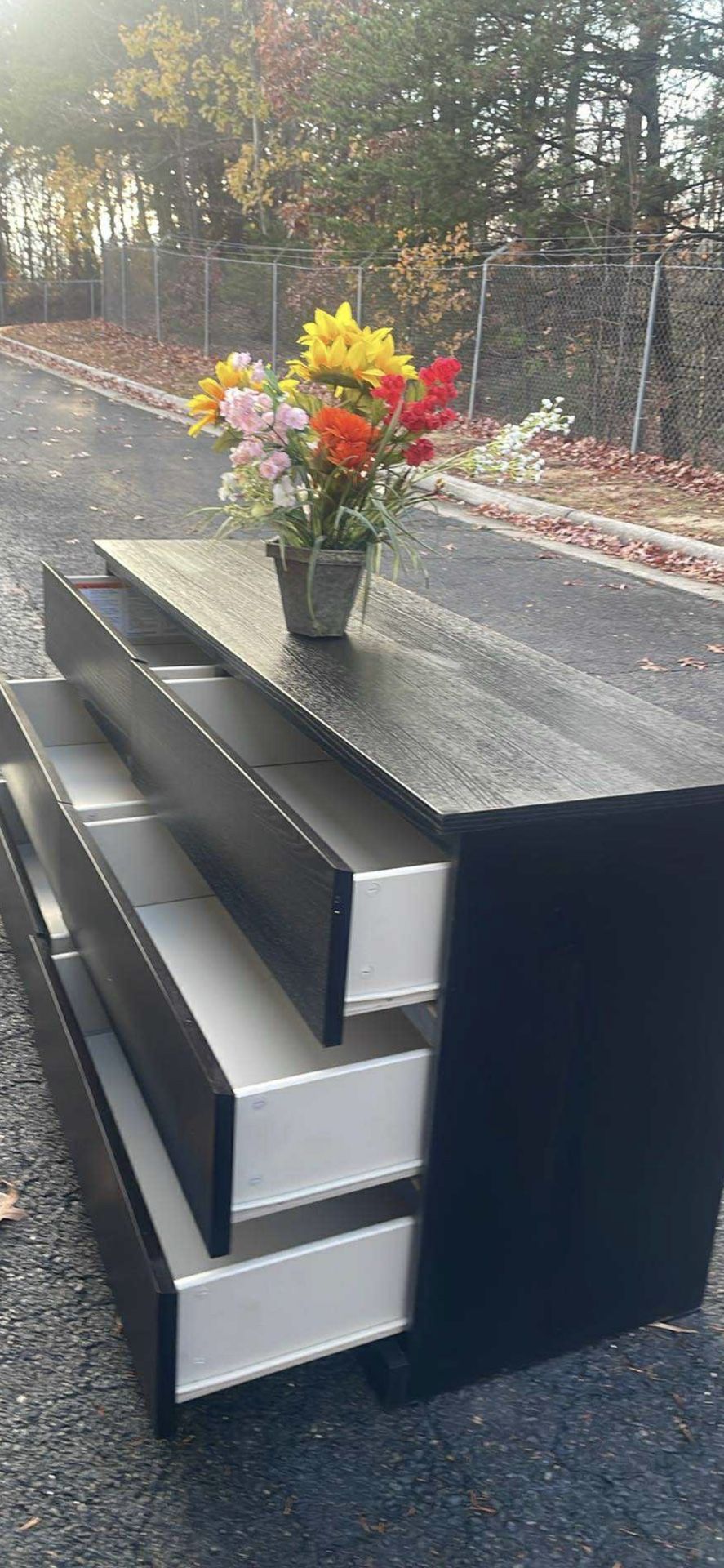 Ikea Malm Long Dresser With Big Drawers. Drawers Sliding Smoothly. Delivery Available. Se Habla Español 