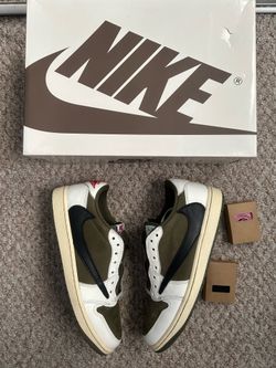 Nike Jordan 1 Og Travis Scott Low “Medium Olive” Size 10.5❤️‍🔥 (Worn 3x) ‼️