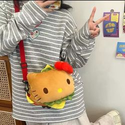 Hello Kitty Hamburger Plush Purse 