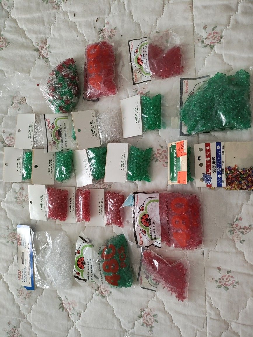 Beads. Tri Beads, Stars And Round