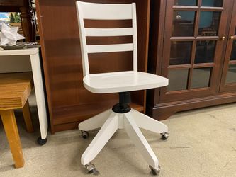 Rustic White Ladder Back Office Chair