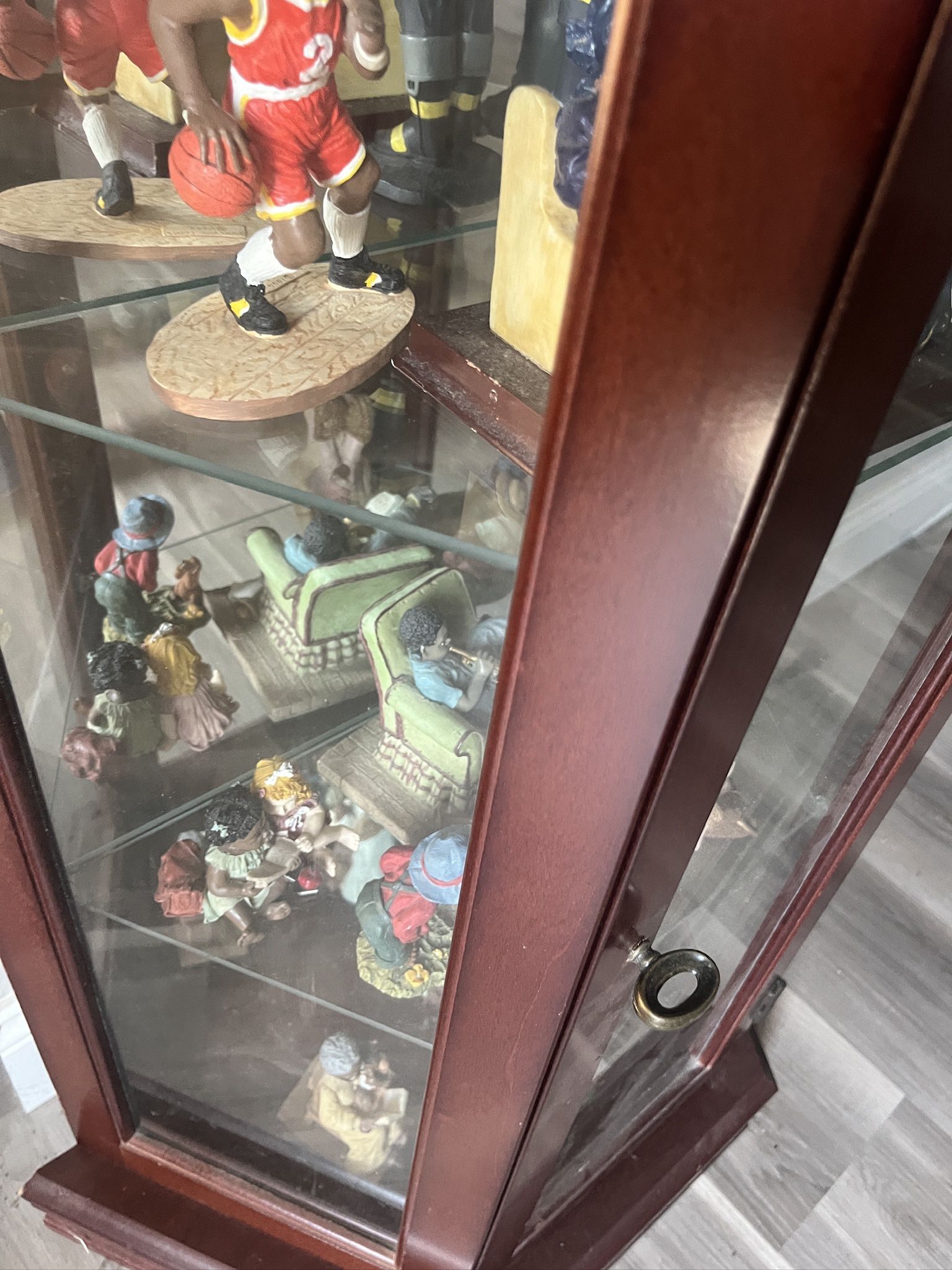 Black Figurines W/cabinet, Tools, Motorized 4 Wheel Scooter 350Lb Weight Limit
