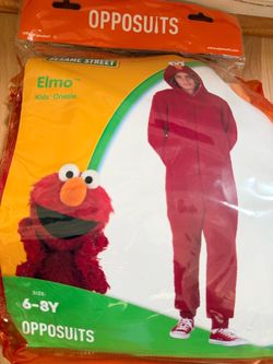 Elmo boys costume jumpsuit size 6-8yr