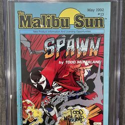 Malibu Sun 13 CGC 7.0 Todd signature