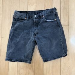Dark Gray Levis 501 Jorts