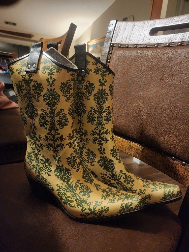 Nomad Yippy Western Rain Boots - SIZE 9