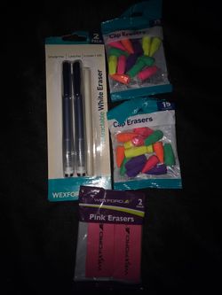 Wexford Eraser Bundle – Retractable, Cap & Pink