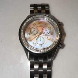 Giantto Titanic 2.9ct Factory Diamond Bezel  Mother of Pearl Dial Used Rare PH9