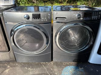 GE Steam Washer & Dryer Set — Quick Dry, $699