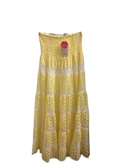 Theodora yellow maxi skirt
