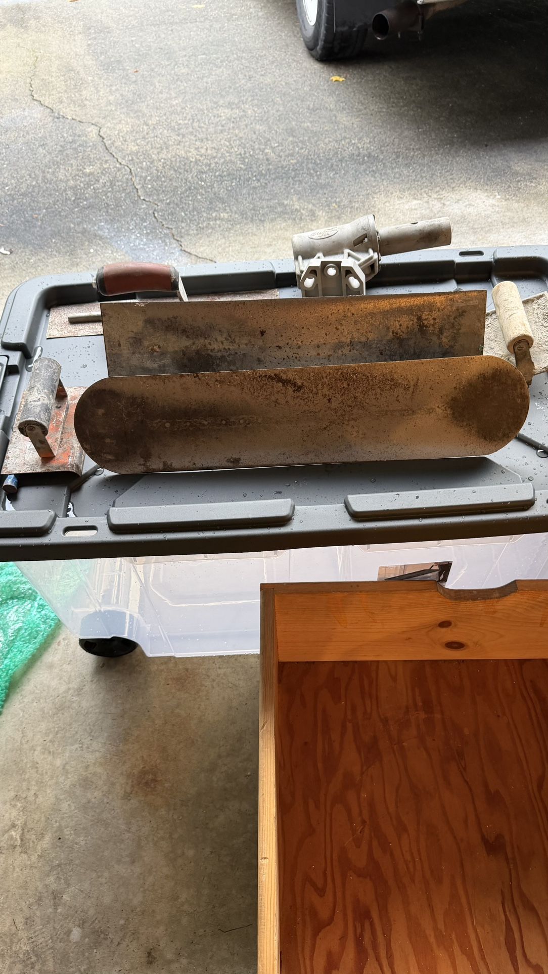 Cement Mason tools and saw