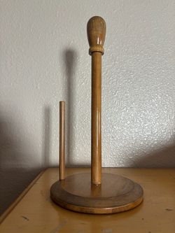 Wooden Paper Towel Holder Stand