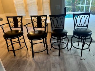 4 Brown Bar Chairs