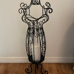 Jewelry Display Stand W/ Candle Holder Metal Wire Mannequin Dress Form 14"  tal for Sale in Paramount, CA - OfferUp