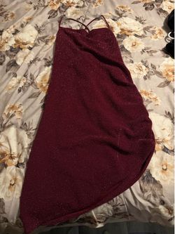 Sparkly burgundy dress