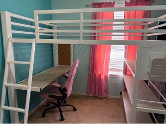 Loft bed queen with chair included