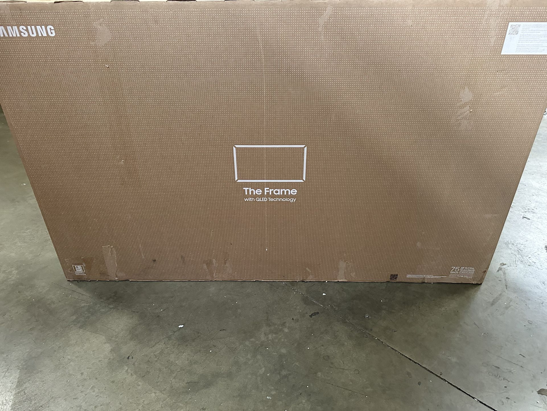 SAMSUNG 75 Inch Class QLED 4K The Frame LS03B Series Quantum HDR Art Mode Anti Reflection Matte Display Slim Fit Wall Mount Included Smart TV w/