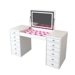 White Makeup Vanity Set
