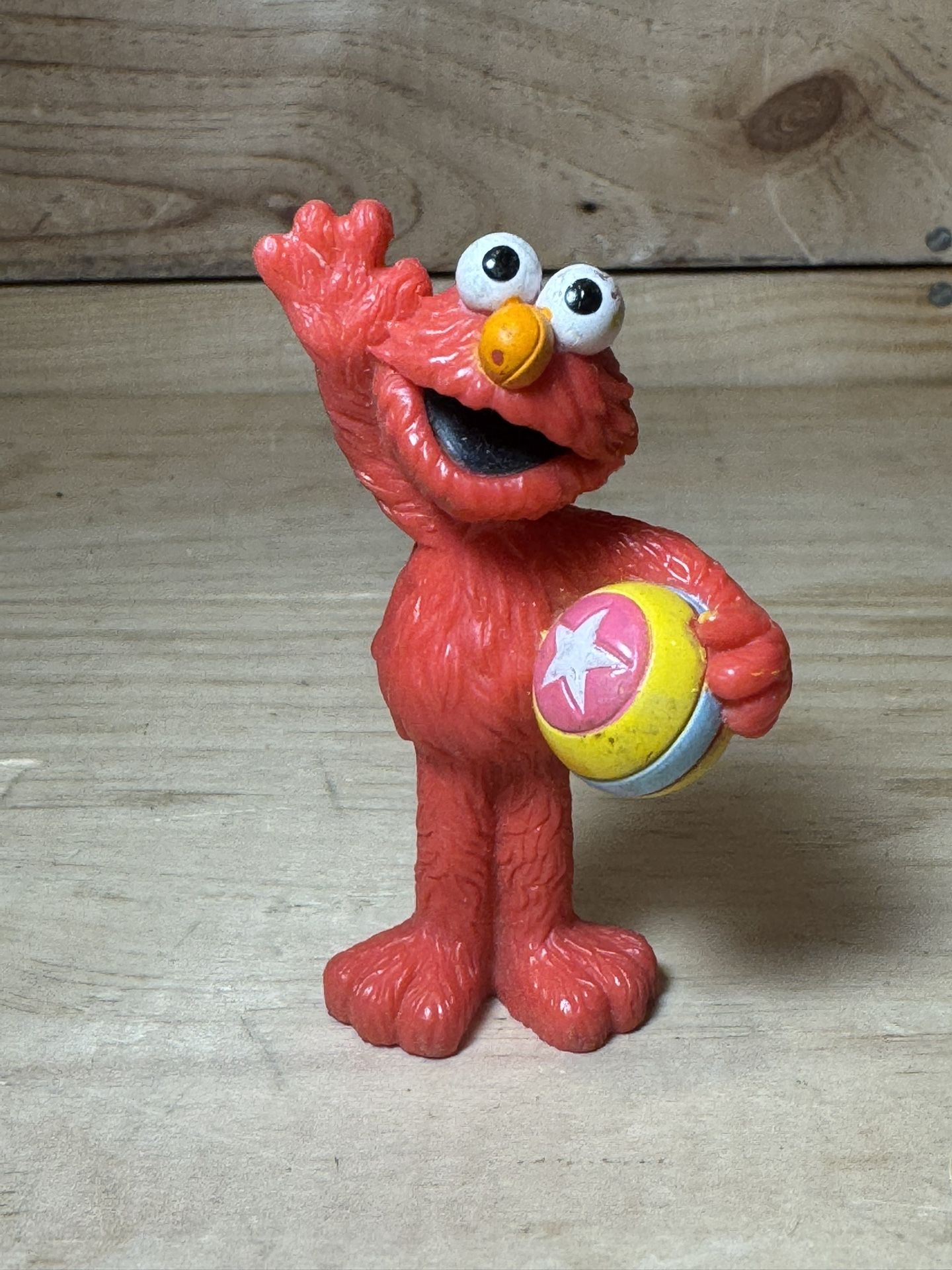 Vintage Sesame Street Elmo with Ball 3" Figure Cake Topper #scrappy